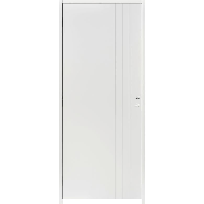 Bloc-porte huisserie 90 blanc laqué LINE| Lapeyre