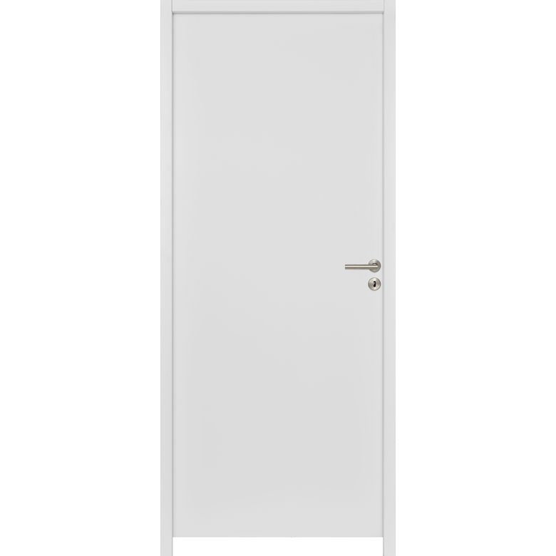 Bloc-porte acoustique Huisserie 90 blanc laqué ROMY***| Lapeyre