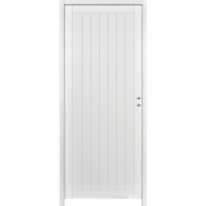 Bloc-porte VERTICALE *** Acoustique Laqué Blanc- H90 - Ame agglo- H.204 x l.73 G Main Image