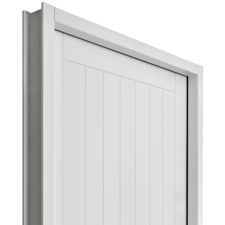 Bloc-porte acoustique huisserie 90 blanc laqué VERTICALE| Lapeyre