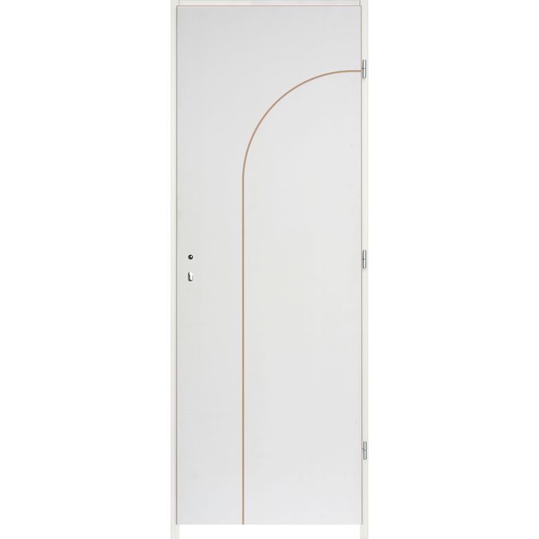 Bloc porte thermique huisserie 90 prêt-à-peindre ARCHE ALVEO|Lapeyre