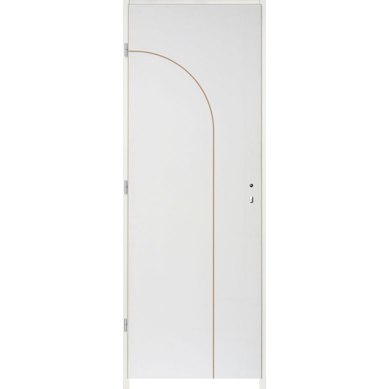 Bloc porte thermique huisserie 72 prêt-à-peindre ARCHE ALVEO|Lapeyre