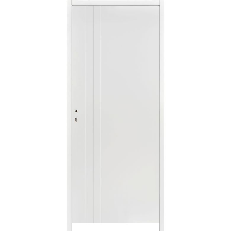Bloc-porte LINE Thermique Laqué Blanc - Huisserie 90 - Ame polyst.- H.204 x 73 D Main Image