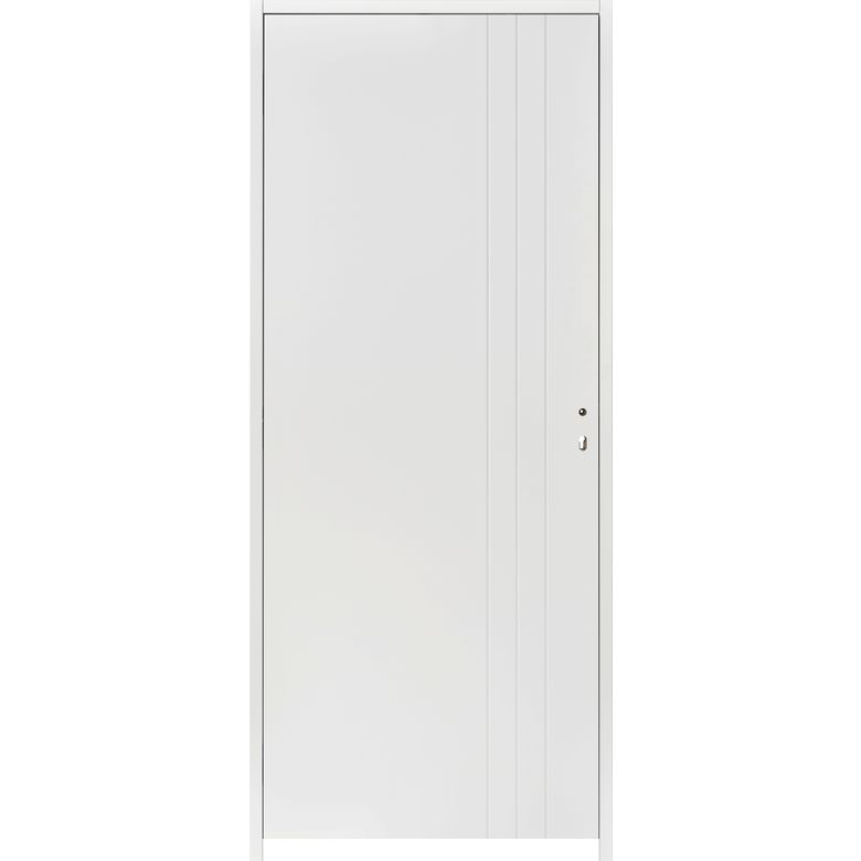 Bloc-porte thermique huisserie 90 blanc laqué LINE| Lapeyre