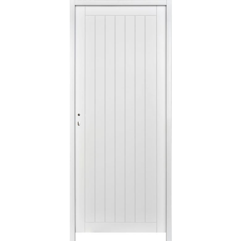 Bloc-porte thermique VERTICALE *** Laqué Blanc - Huisserie 90