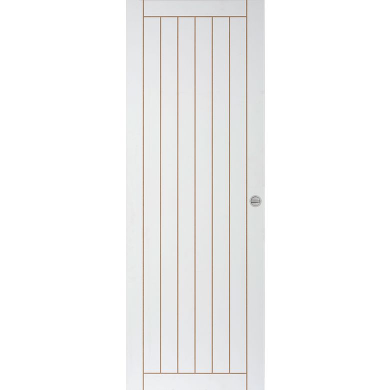 "Porte coulissante VERTICALE * à peindre - avec serrure | Lapeyre"