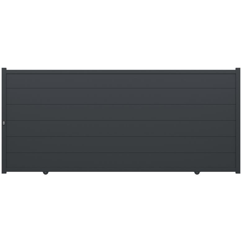 Portail coulissant FERRARE aluminium H.188 x l.425 gris anthracite RAL 7016 Main Image