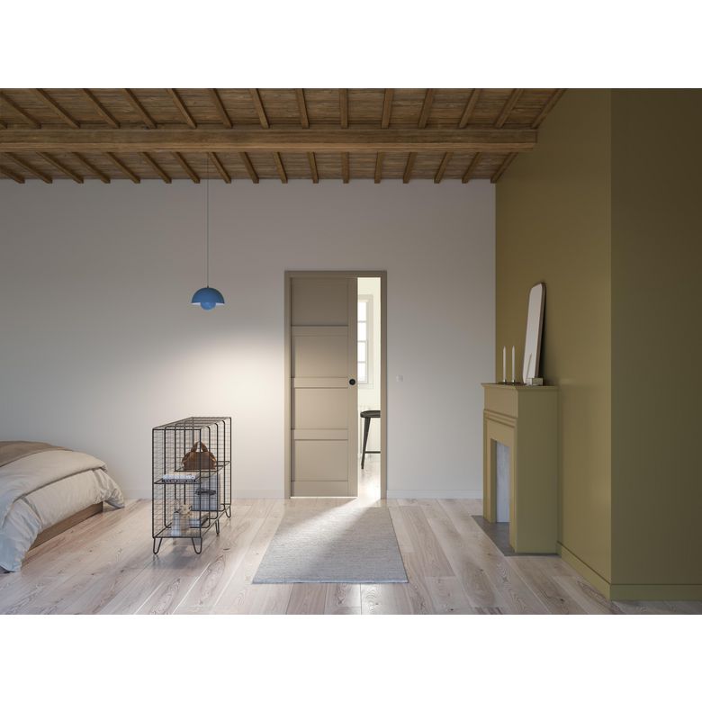 Porte coulissante blanc laqué ELEGANCE| Lapeyre