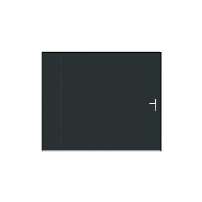 PG coulissante ANSELME à portillon D serrure CTP Gris 7016L H.200 x l.300 Main Image