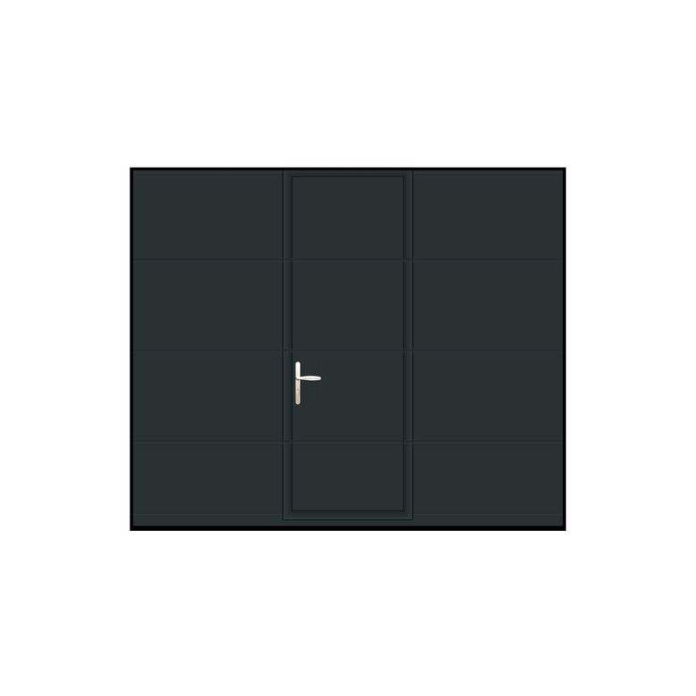 Porte de garage Antonin sectionnelle avec portillon