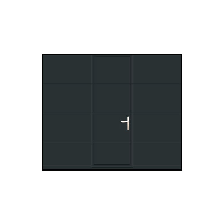 Porte de garage Antonin sectionnelle avec portillon