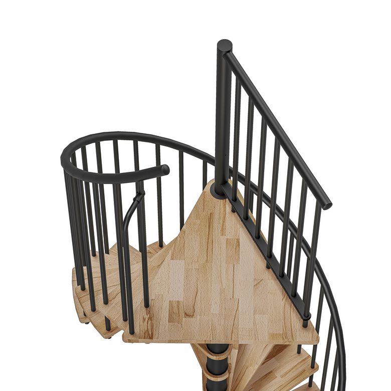 Escalier spirale ENZO avec Rampe ENO - Escaliers - Lapeyre