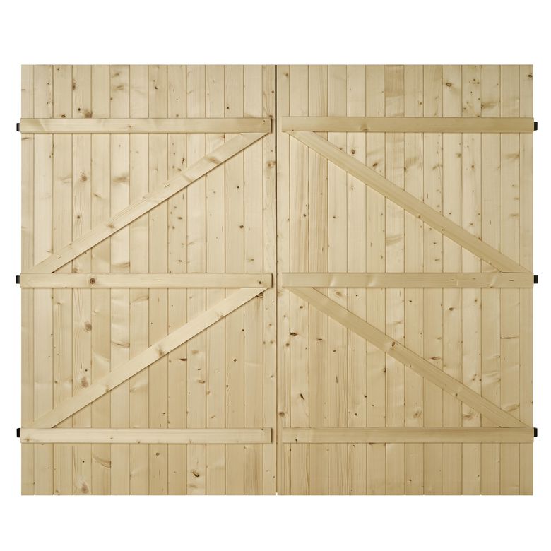 Porte de garage bois battante-Lapeyre