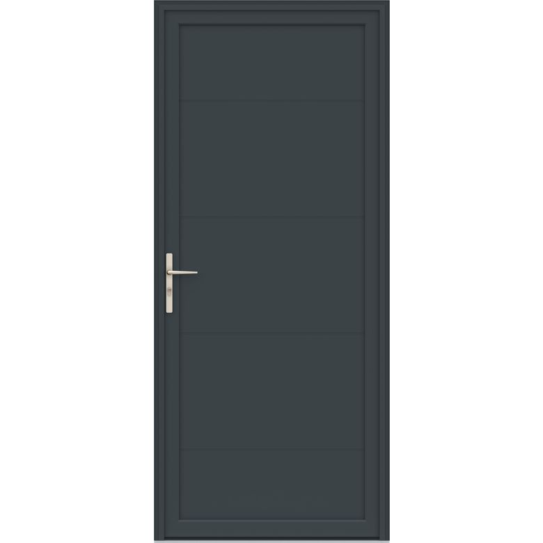 Porte d'entrée* Alu ANNY Gris 7016 Sablé+ Barillet+Poignée-Ud 1,5-H.215 x l.90 D Main Image