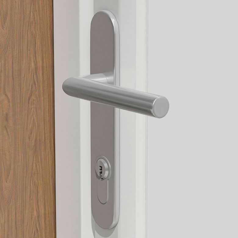 Porte d'entrée ALMONT PVC à barillet 215 x 90 cm-Lapeyre