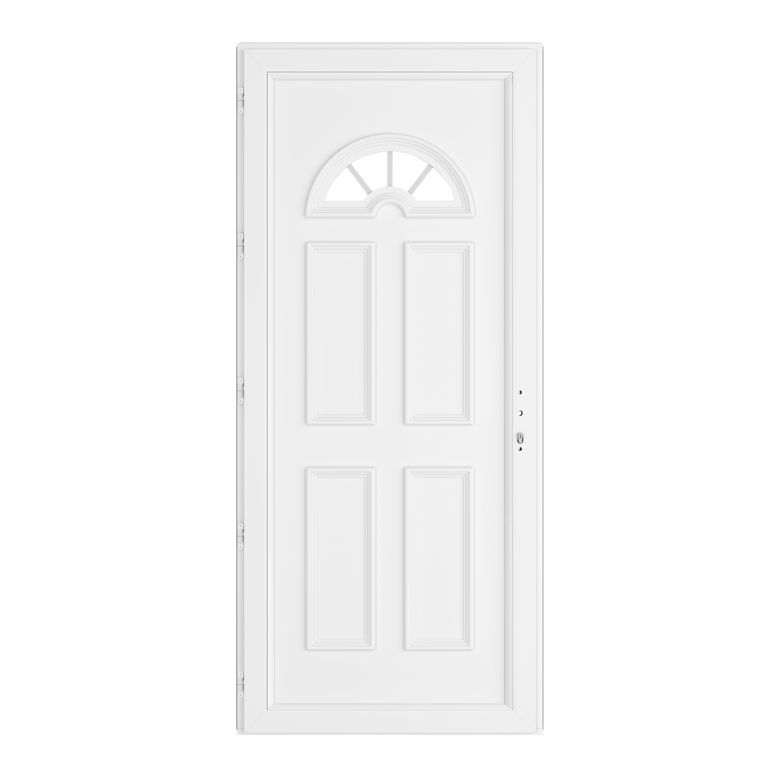 Porte d'entrée ODET 2 PVC à barillet 215 x 90 cm-Lapeyre