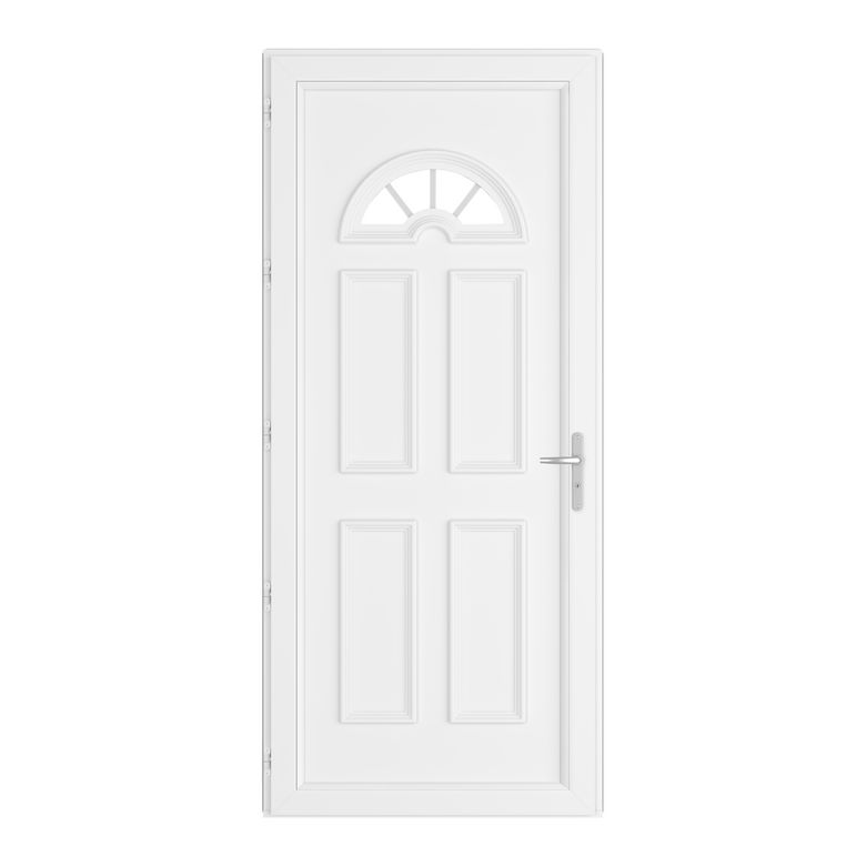 Porte d'entrée ODET 2 PVC à barillet 215 x 90 cm-Lapeyre