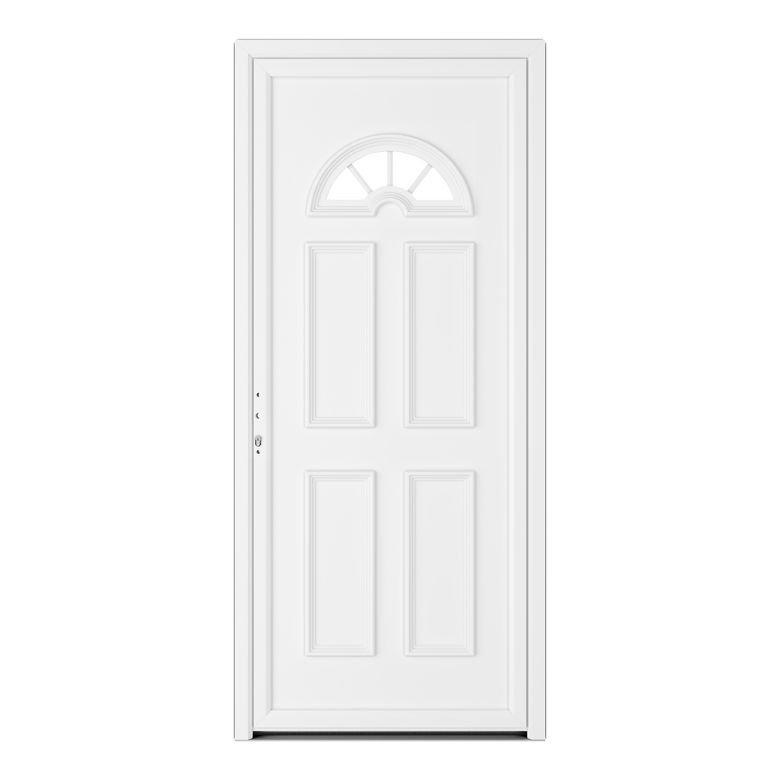 Porte d'entrée* PVC ODET 2 Blanc vitrage Listral+ barillet 40x55- H.215 x l.90 D Main Image