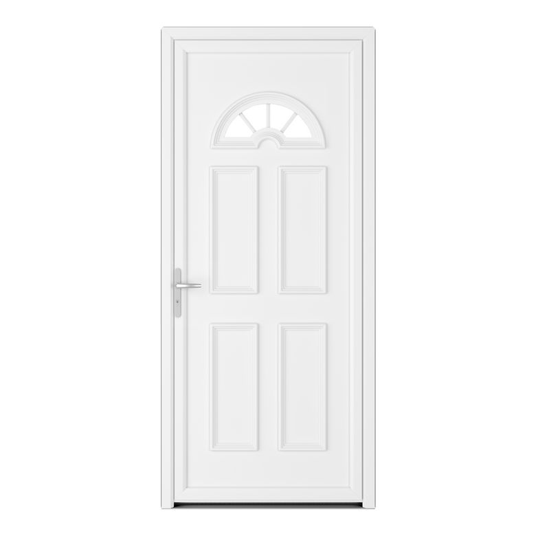 Porte d'entrée ODET 2 PVC à barillet 215 x 90 cm-Lapeyre