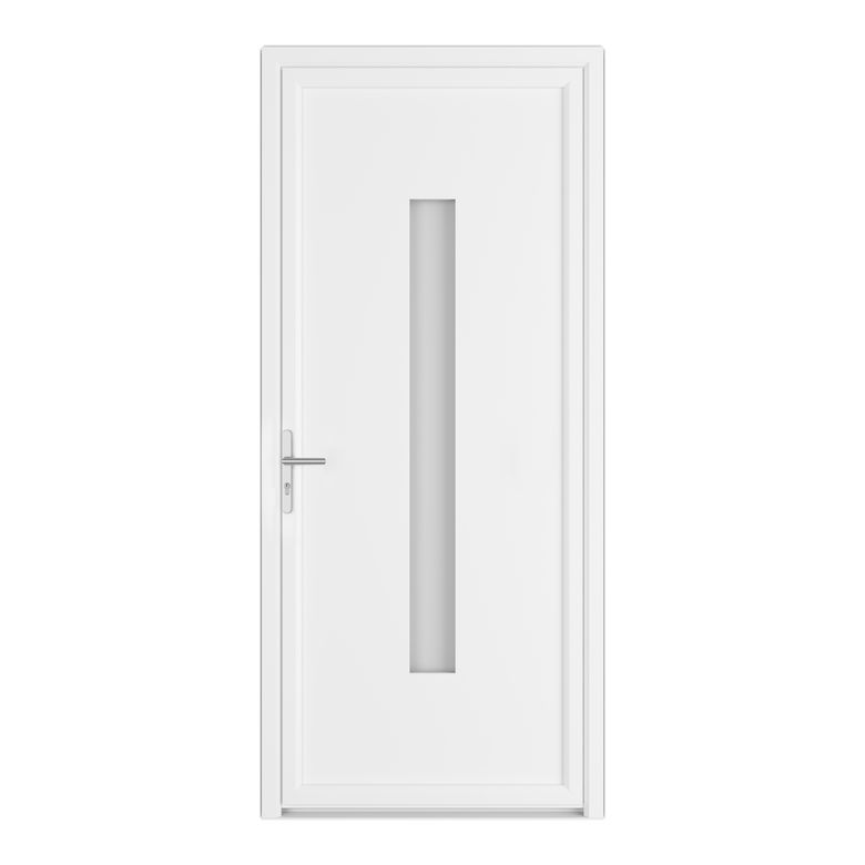 Porte d'entrée ABLOUX PVC à barillet 215 x 90 cm-Lapeyre