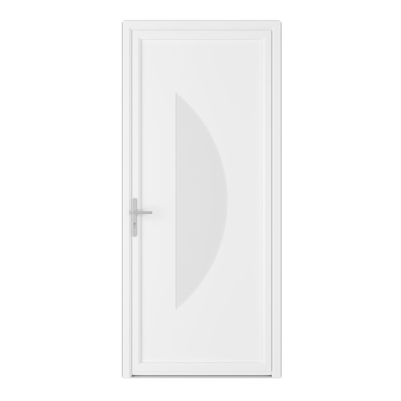 Porte d'entrée ALMONT PVC à barillet 215 x 90 cm-Lapeyre