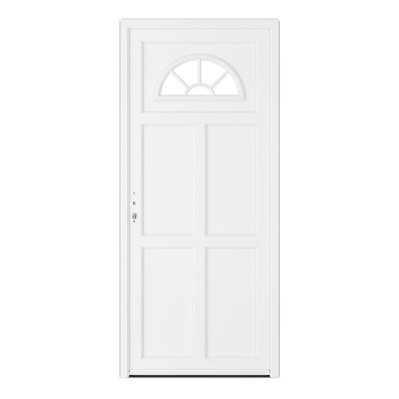 Porte d'entrée DINAN 2 PVC Gris 215 x 90 cm