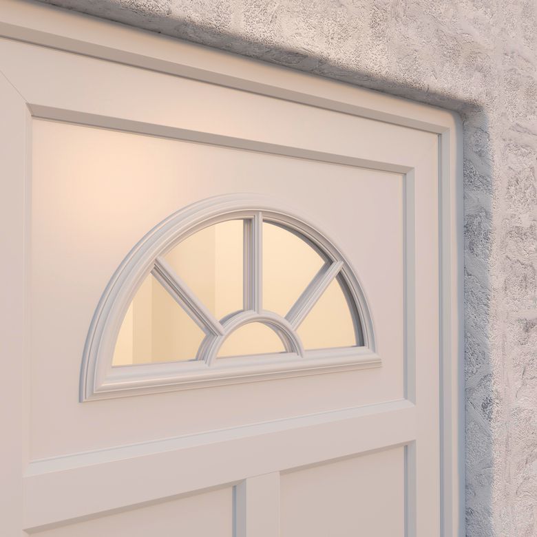 Porte d'entrée DINAN 2 PVC Gris/Blanc 215 x 90 cm-Lapeyre