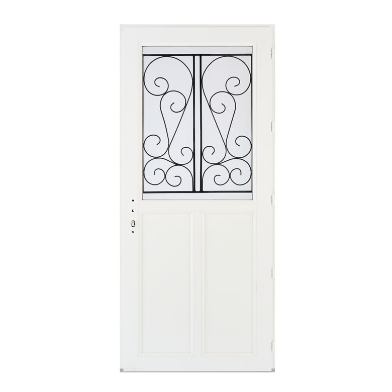 Porte d'entrée GUERANDE PVC Blanc 215 x 90 cm