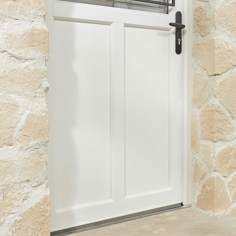 Porte d'entrée GUERANDE 2 PVC Blanc 215 x 90 cm-Lapeyre