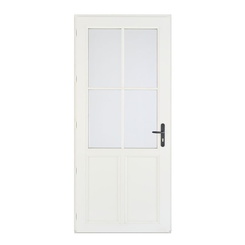 Porte d'entrée OLONNE 2 PVC Blanc 215 x 90 cm-Lapeyre