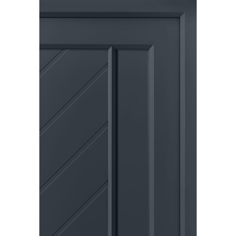 Porte d'entrée ALIANA PVC Gris/Blanc 215 x 90 cm-Lapeyre