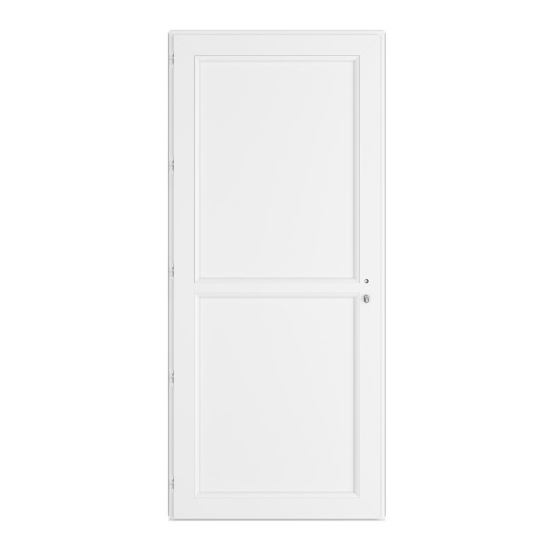 Porte d'entrée ARMANCE 2 PVC Blanc 215 x 90 cm-Lapeyre