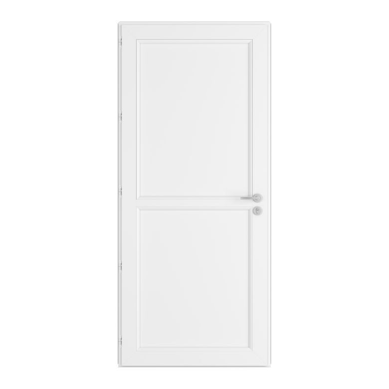 Porte d'entrée ARMANCE 2 PVC Blanc 215 x 90 cm-Lapeyre