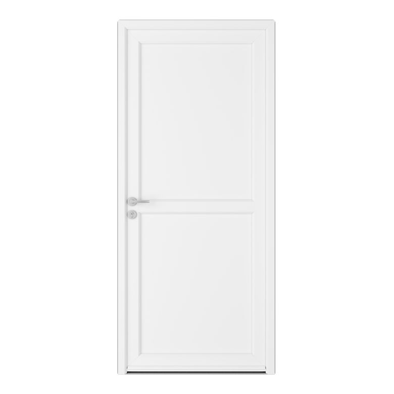 Porte d'entrée ARMANCE 2 PVC Blanc 215 x 90 cm-Lapeyre
