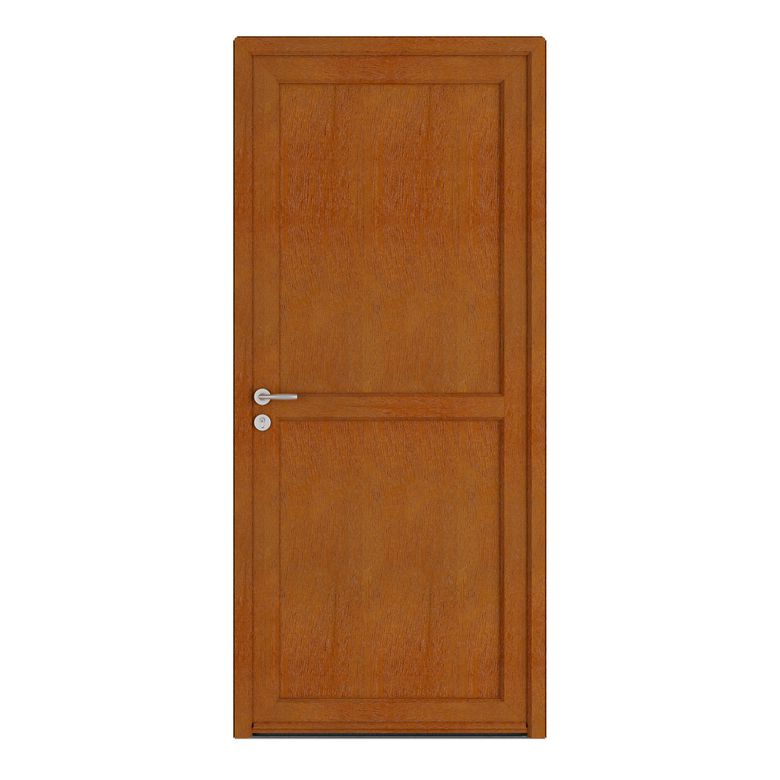 Porte d'entrée ARMANCE 2 PVC Blanc 215 x 90 cm-Lapeyre