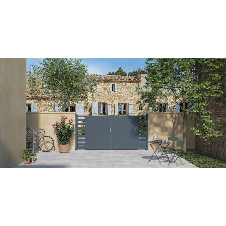 "Portail battant aluminium ANDRIA-Lapeyre"