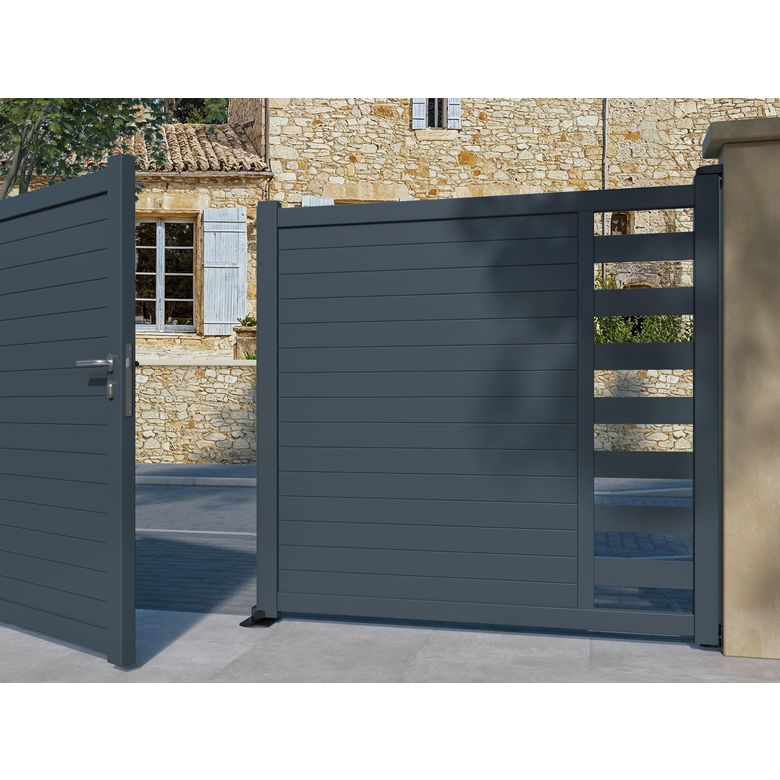 "Portail battant aluminium ANDRIA-Lapeyre"