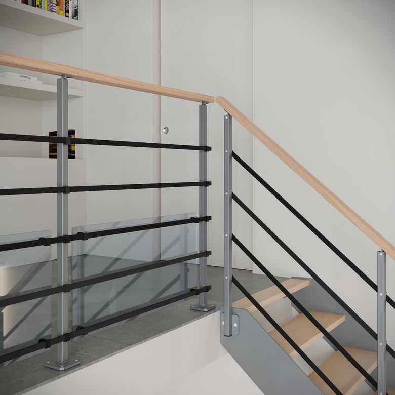 Escalier Estelle droit rampe Eva