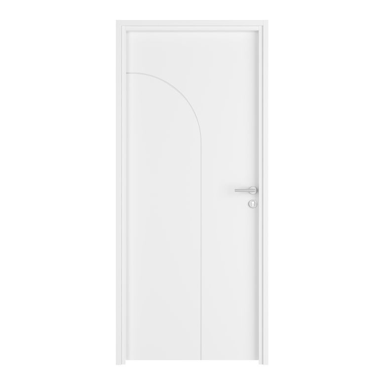 Bloc porte fin de chantier thermique blanc laqué ARCHE***|Lapeyre