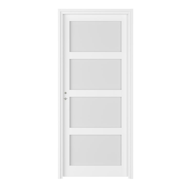 Bloc-porte ELEGANCE Vitré *** Laqué Blanc - Fin de chantier