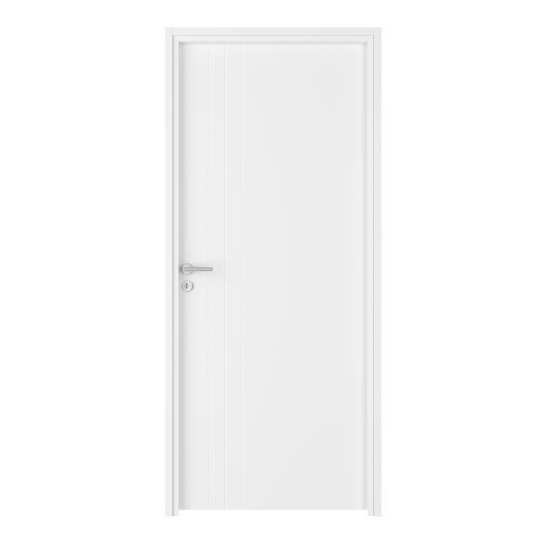 Bloc-porte fin de chantier blanc laqué LINE| Lapeyre