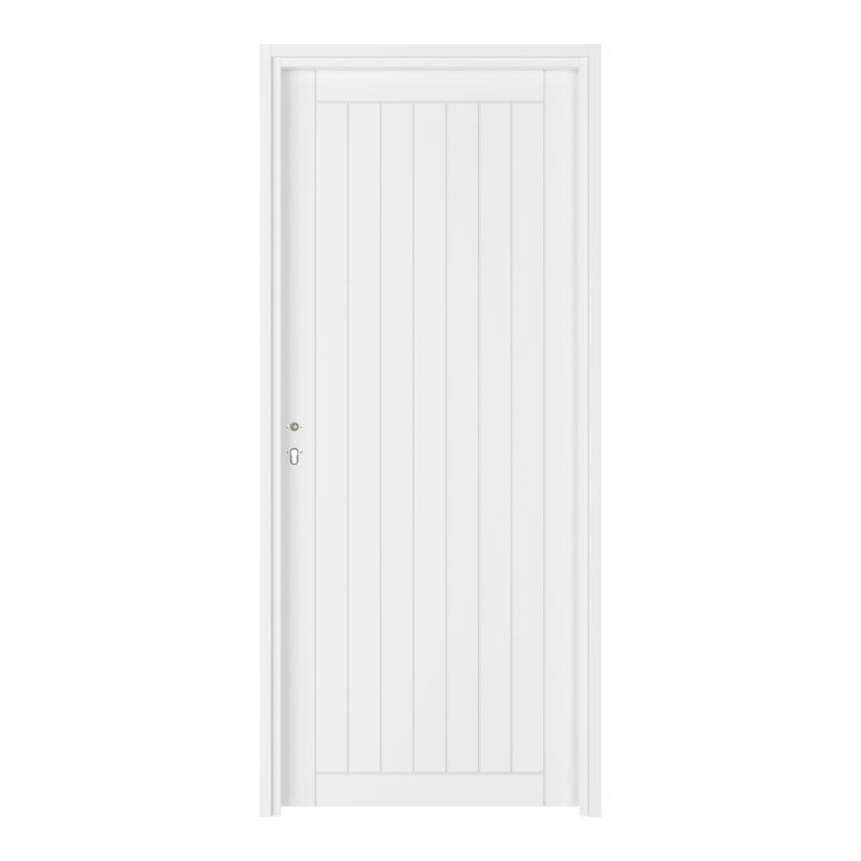 Bloc-porte thermique VERTICALE *** Laqué Blanc - Fin de chantier