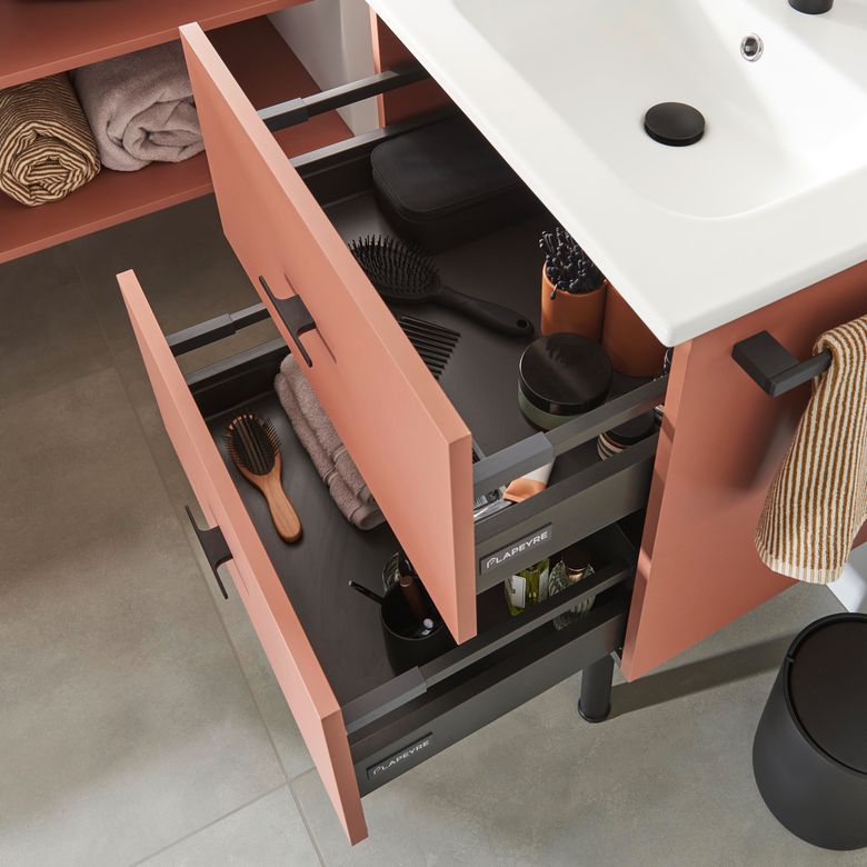 Meuble sous-vasque gain de place L.60 cm