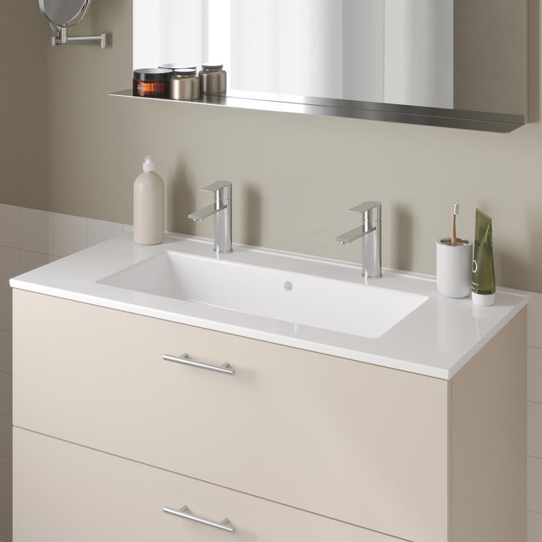 Plan vasque simple L.101 cm résine FORMEO | Lapeyre