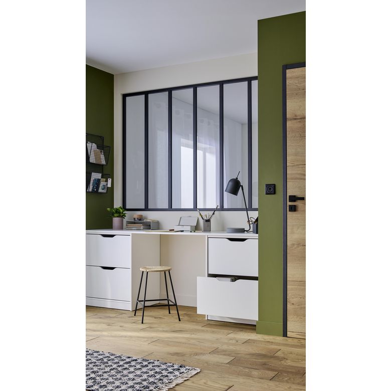 Kit verrière RHEA aluminium 2 vitrage transparent - Lapeyre