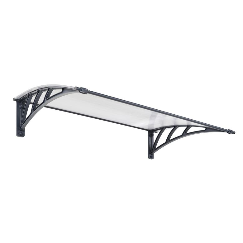 Auvent ALAIN contemporain verre et aluminium-Lapeyre