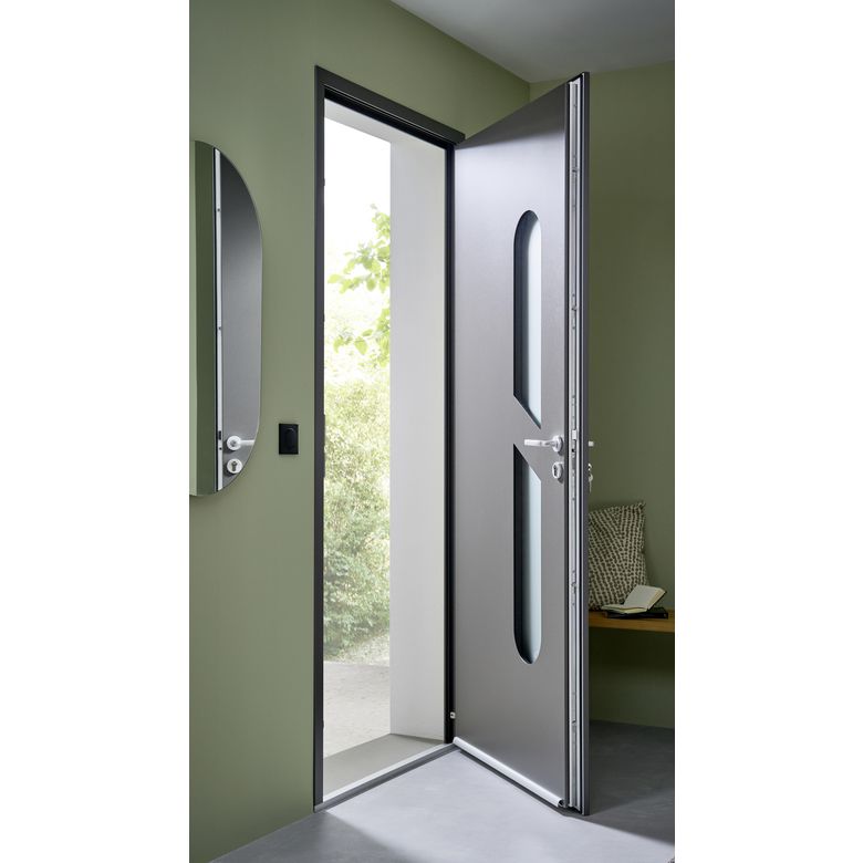 Porte d'entrée Angele Aluminium poignée Iris -Lapeyre