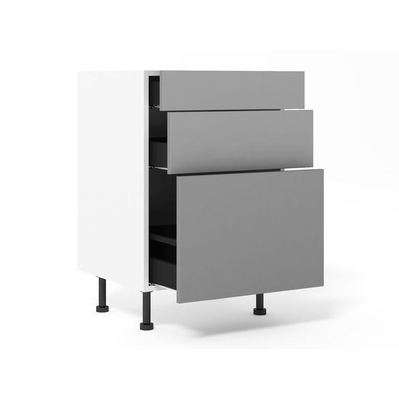 Meuble bas 1 casserolier + 2 tiroirs