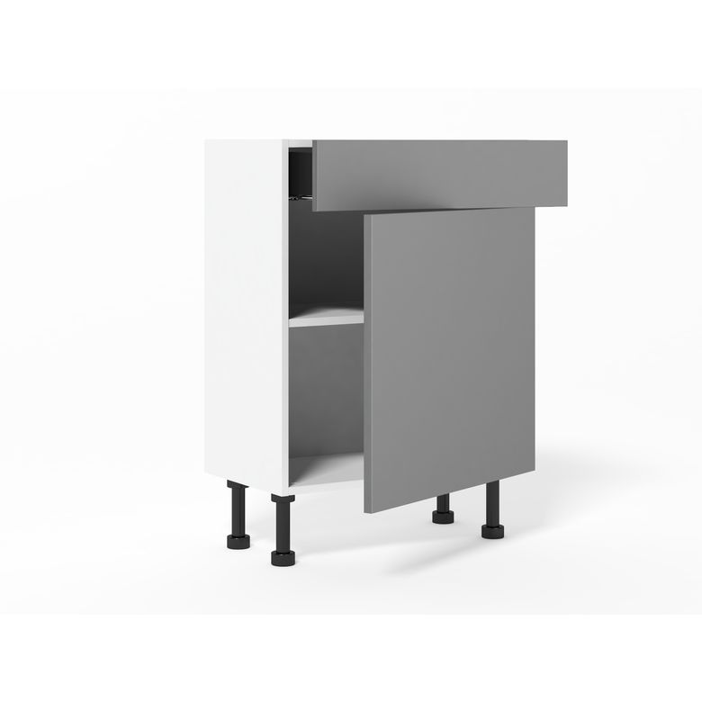 Meuble bas gain de place 1 porte, 1 tiroir, 1 tablette