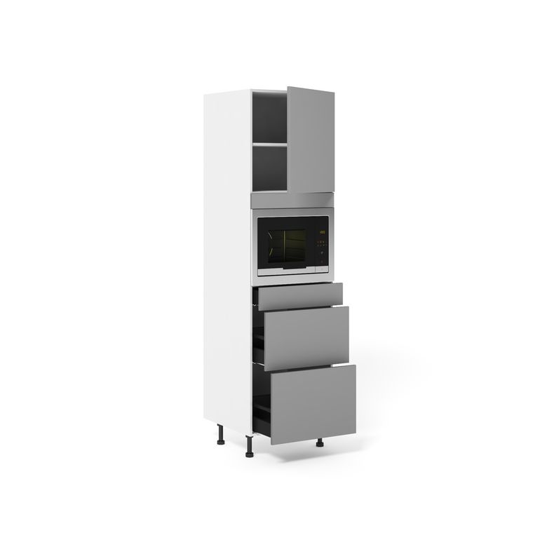 Meuble Colonne Niche H45 cm 2 casseroliers+1 tiroir+1porte
